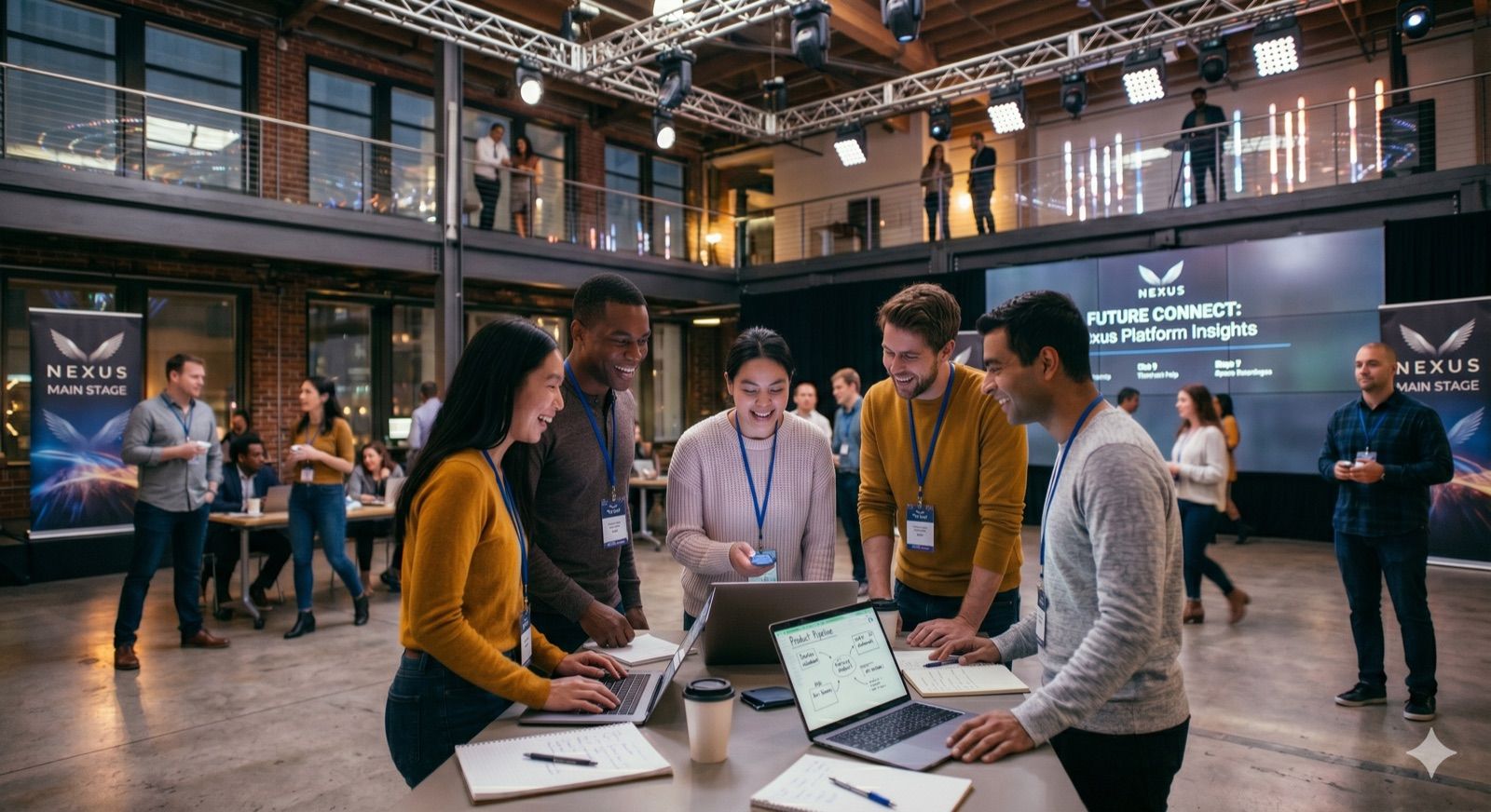 Guests gathered at a live brand event