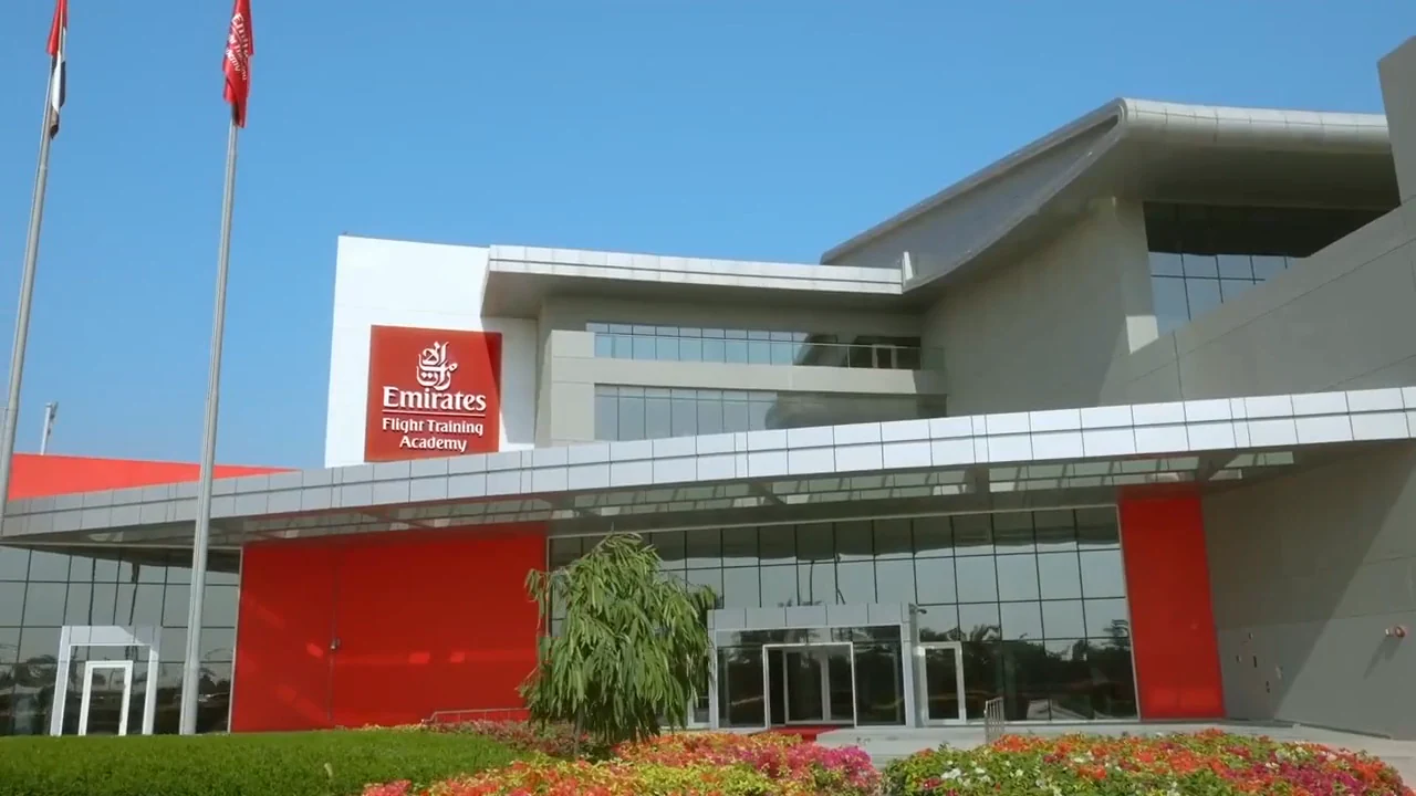 The Emirates Flight Training Academy building