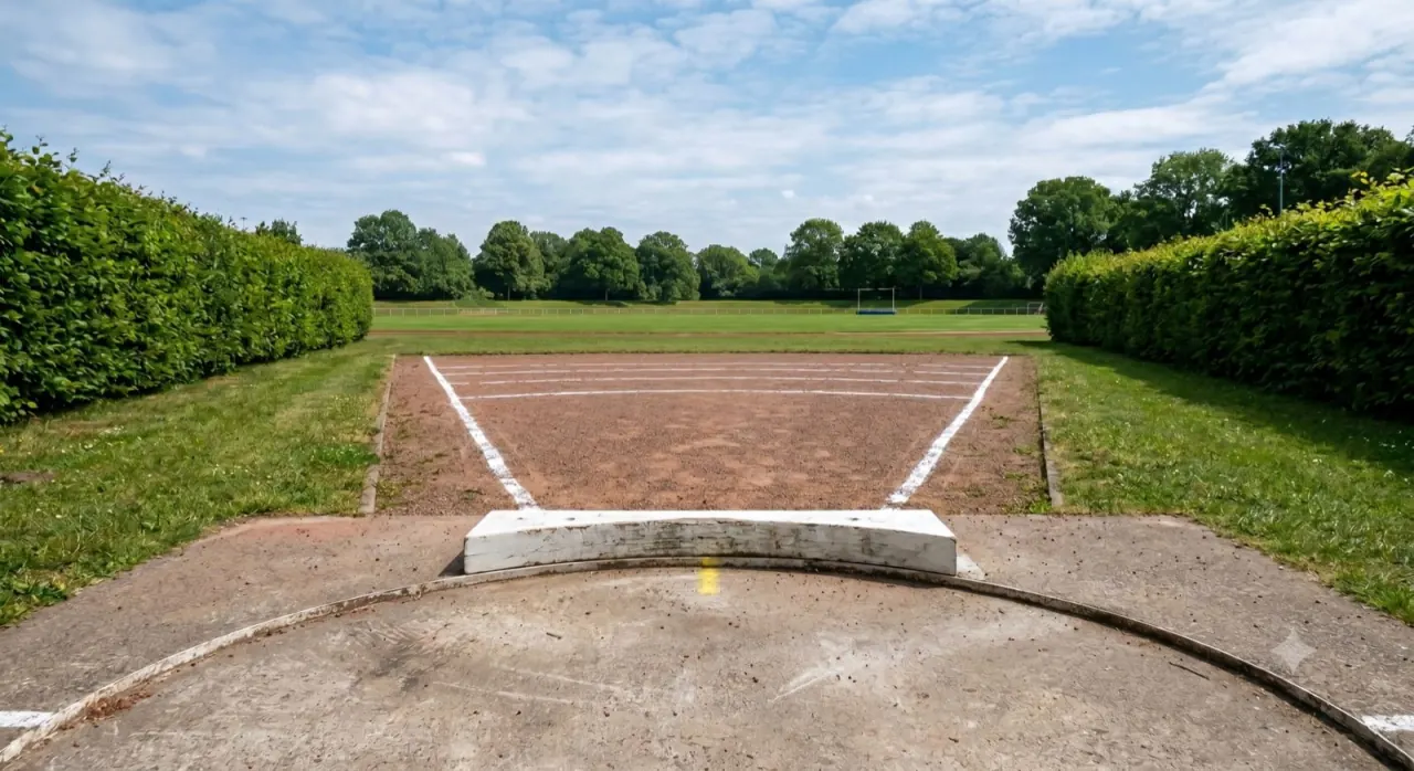 Shot put circle and quadrant